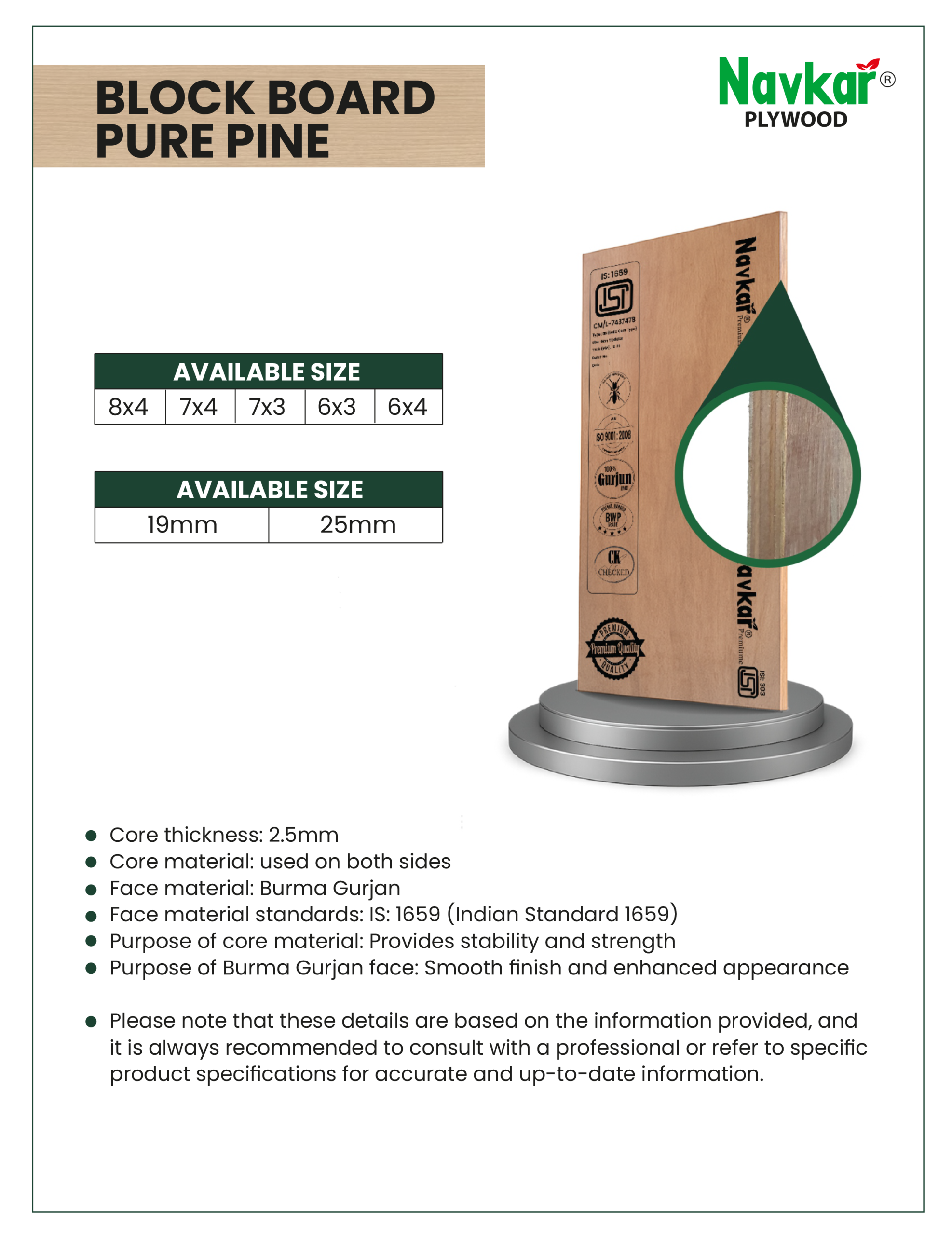 30 mm Mix Pine Wooden Flush Door