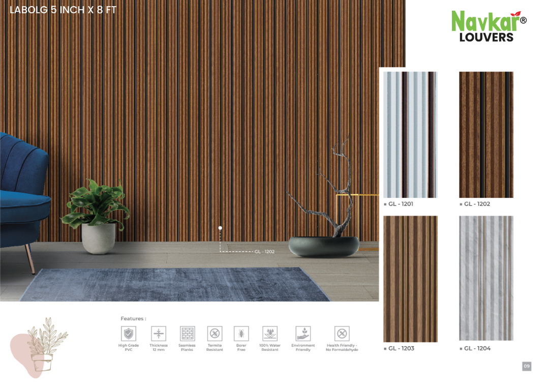 NAVKAR LOUVERS - LABOLG - 12MM - 5 INCH X 8 FT