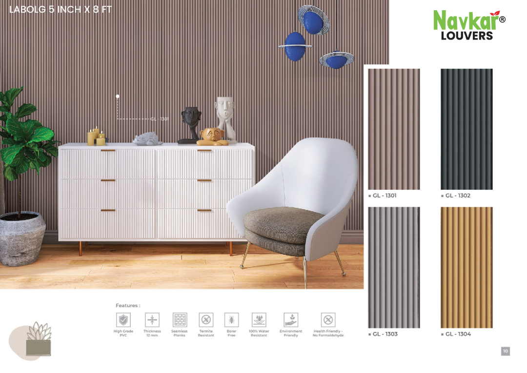 NAVKAR LOUVERS - LABOLG - 12MM - 5 INCH X 8 FT