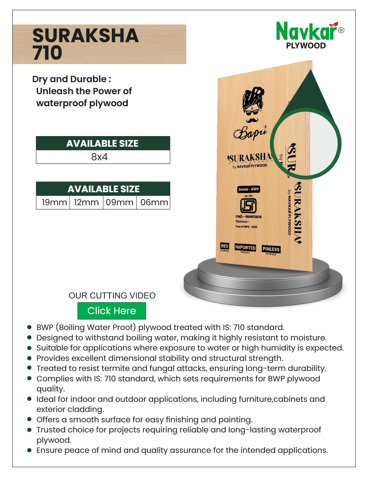 SURAKSHA-710 PLYWOOD 18MM
