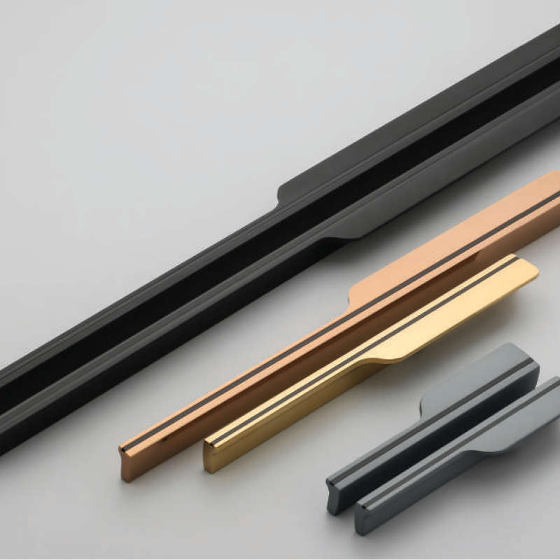 2-VELLFIRE Aluminium Cabinet Pull Handle - Gray, Black, PVD Gold, PVD Rose Gold