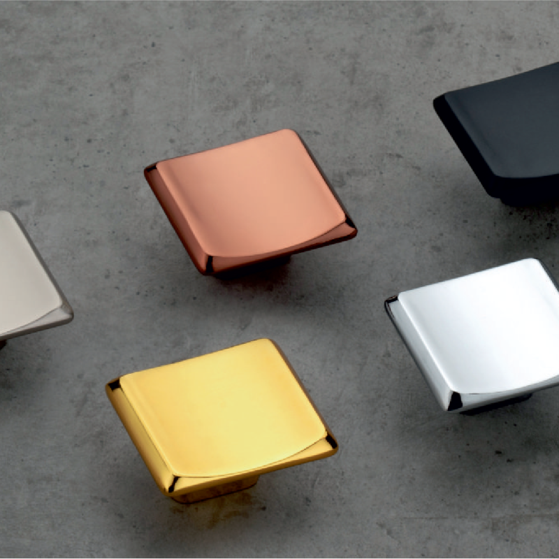 Concave Square Zinc Alloy Cabinet Knob - CU -310