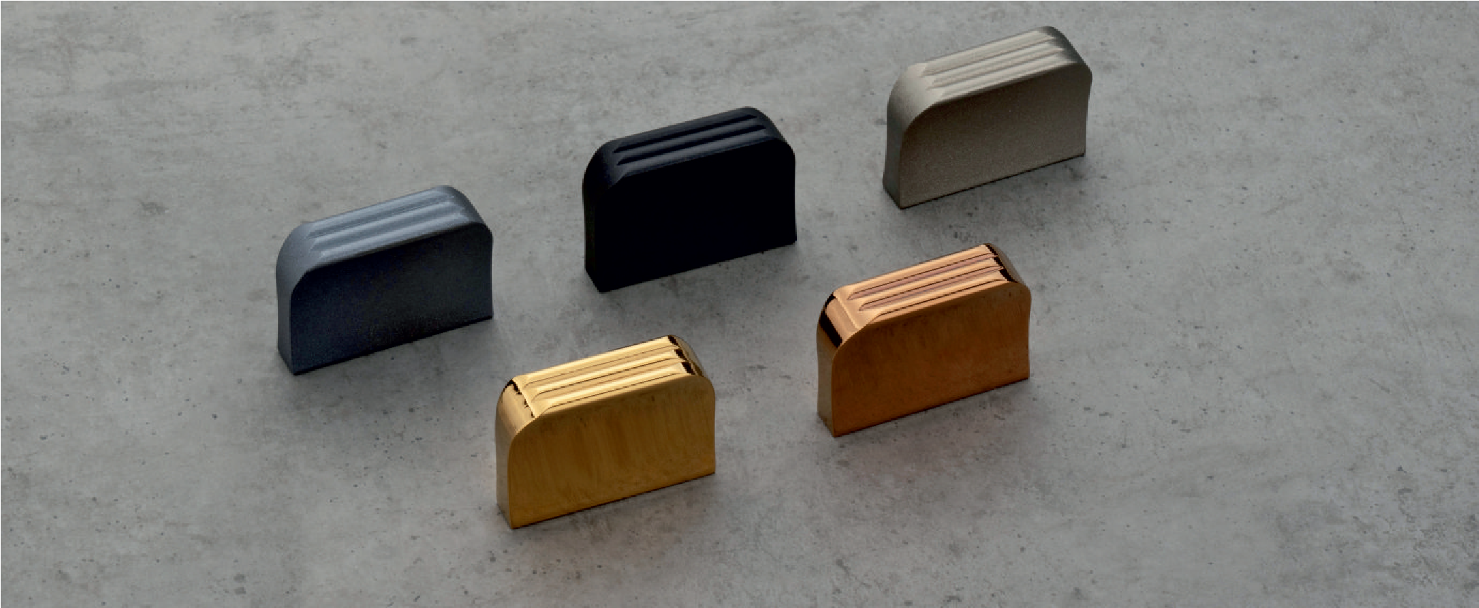 Ribbed Edge Steel Cabinet Knob - CU-375