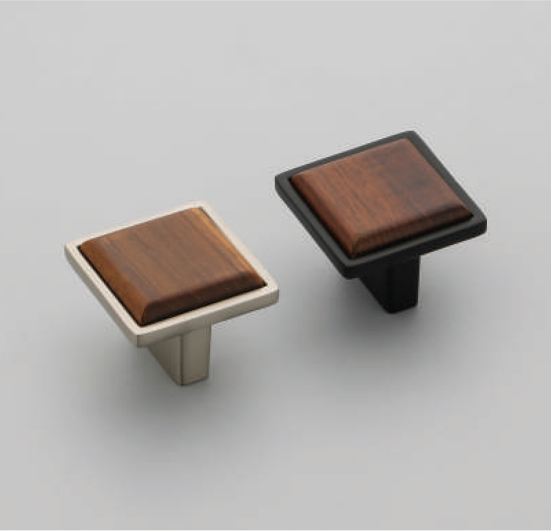 F-1664 Framed Wood-Inlay Knob