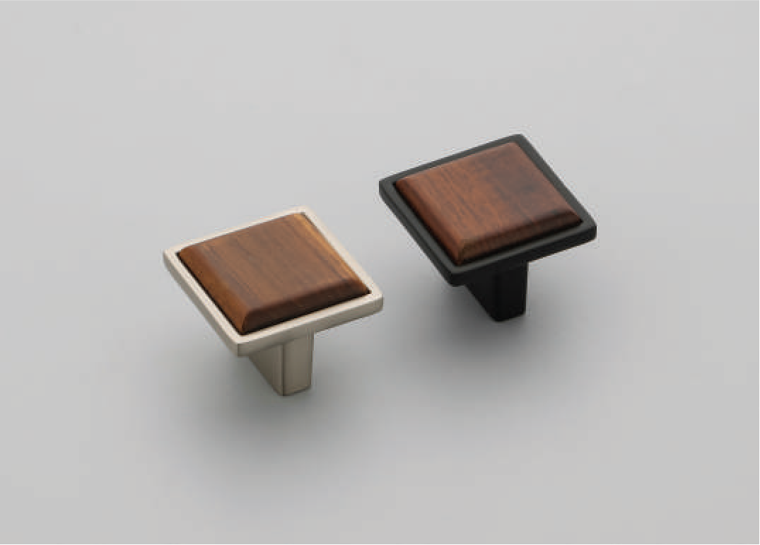 F-1664 Framed Wood-Inlay Knob