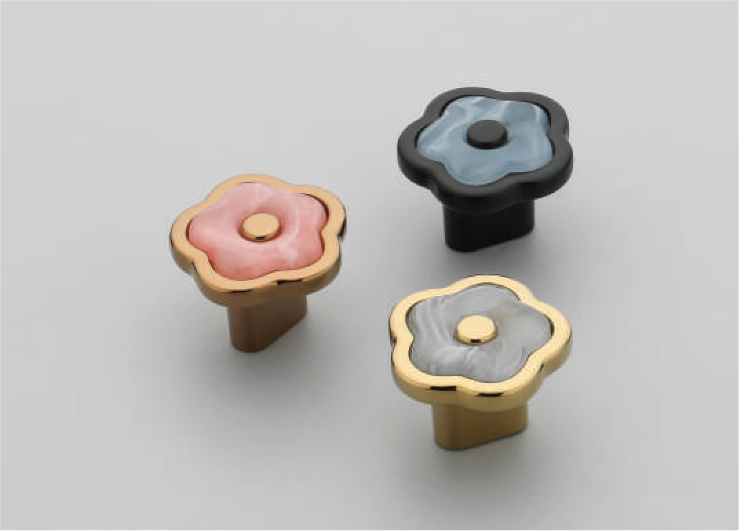 F-1685 Floral Cabinet Knob