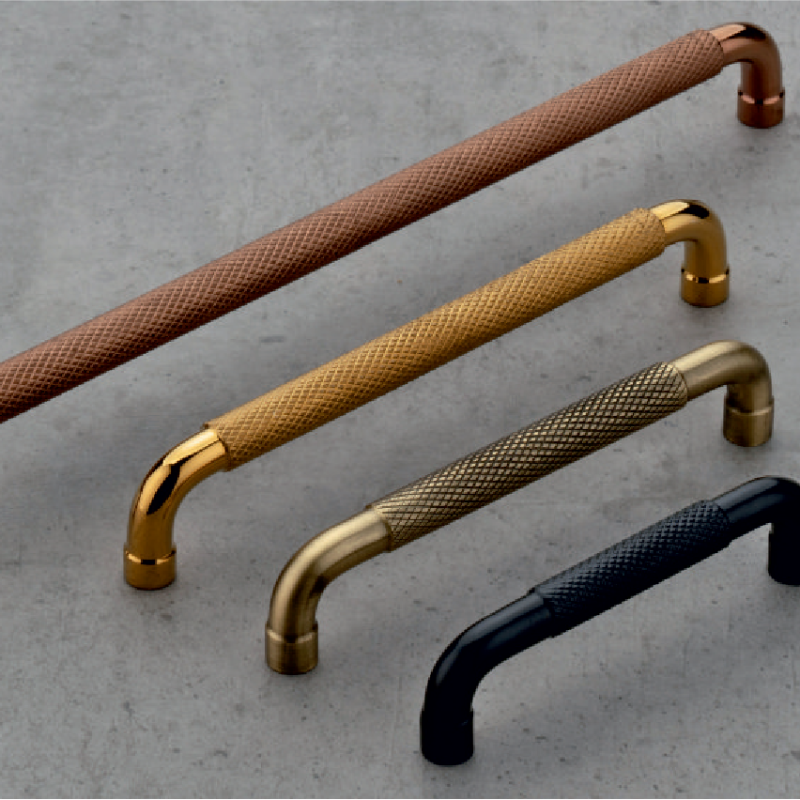 Knurled Steel Cabinet Handle CU-501