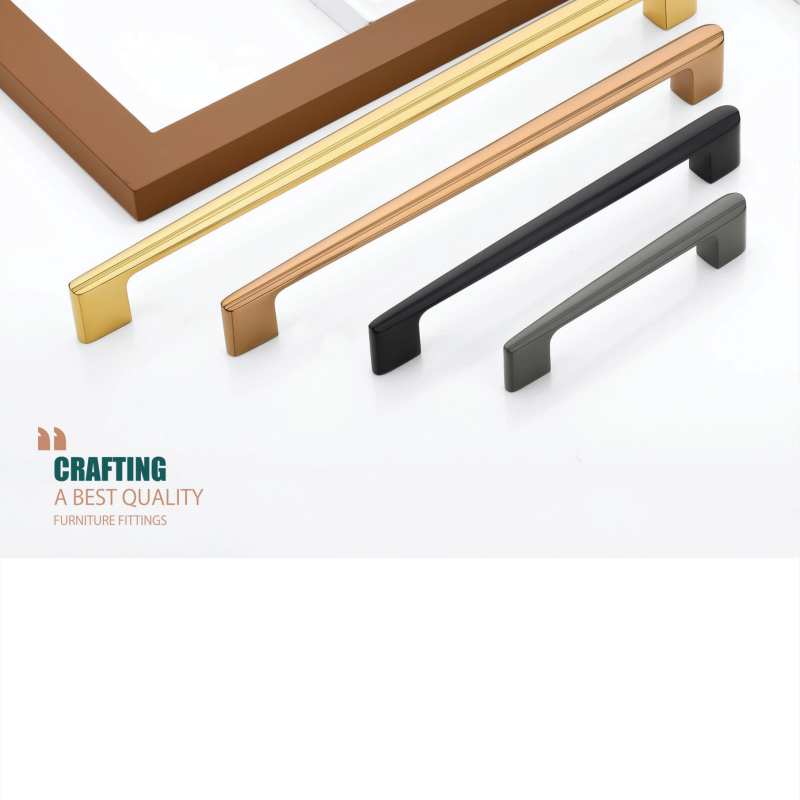 Grooved Zinc Alloy Cabinet Handle - N -105