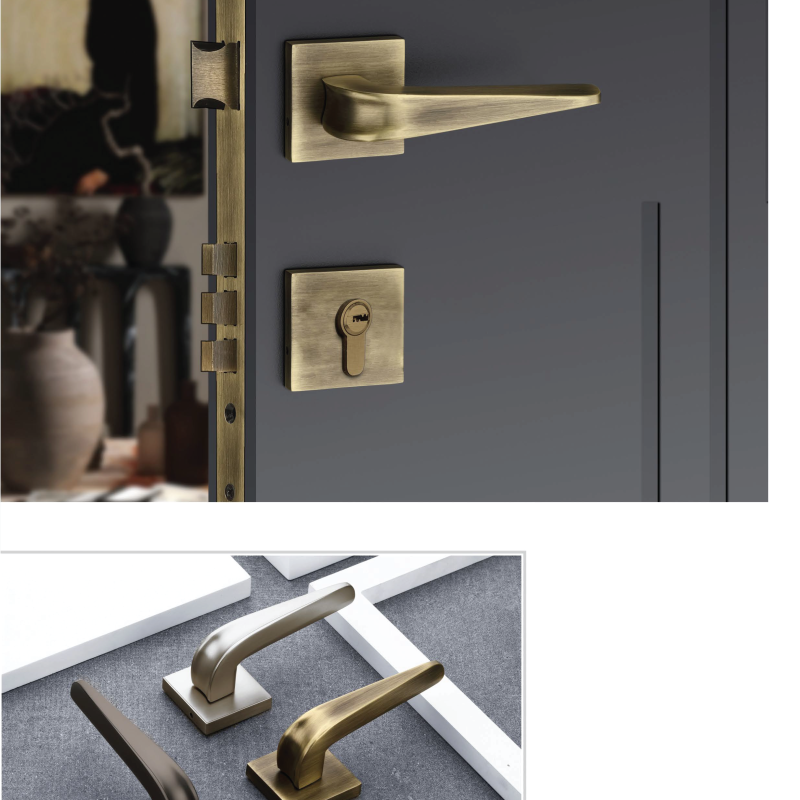 BS-1002 Lever Door Handle - SS, B.A., Z-Black, PVD Gold, PVD Rose Gold