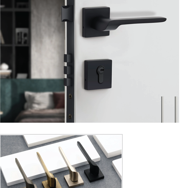 BS-1021 Lever Door Handle - SS, Z-Black, PVD Gold, PVD Rose Gold