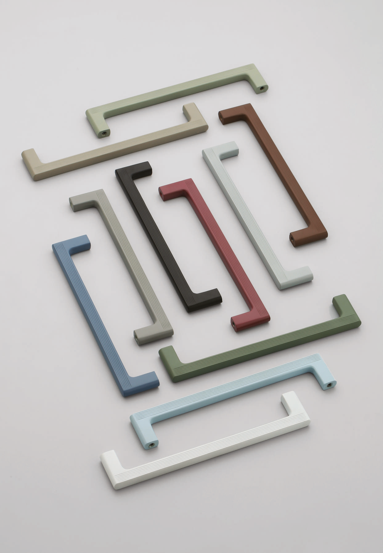 Matte Pastel Linear Zinc Alloy Cabinet Handle - F -11