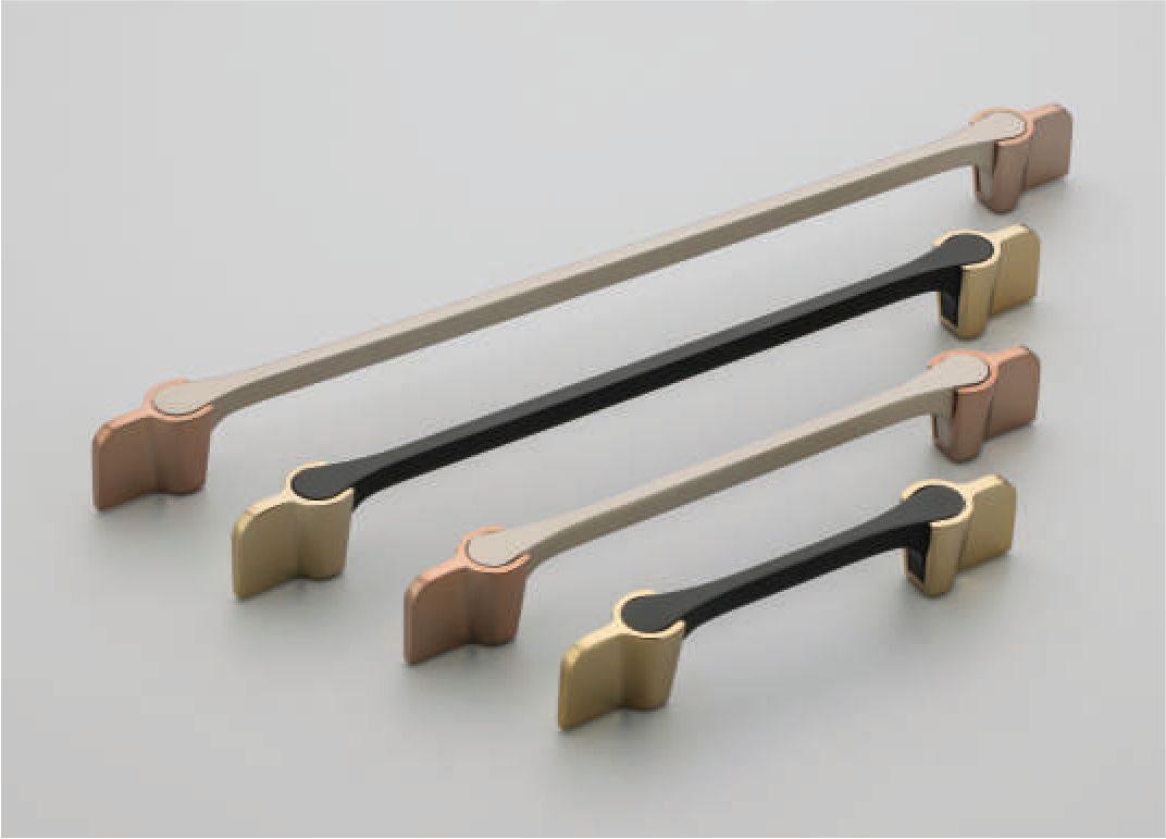 Dual-Tone Winged Zinc Alloy Cabinet Handle - F-1302