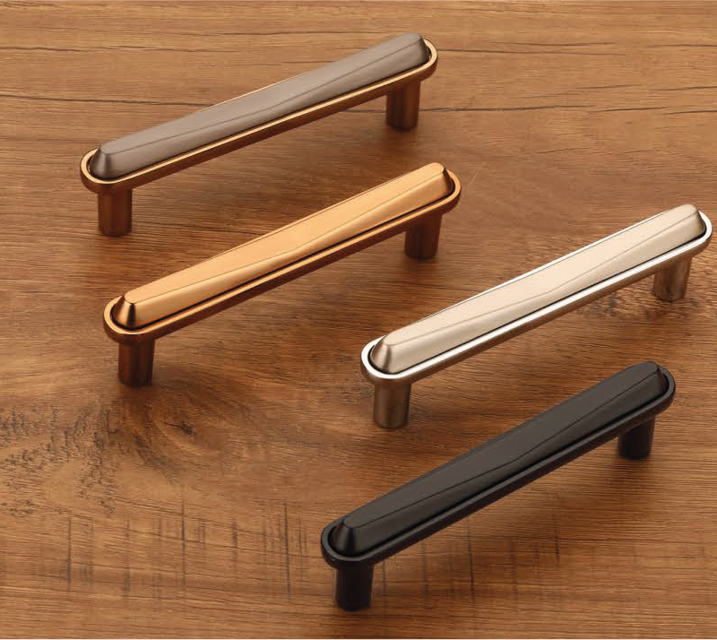 Dual-Tone Ridged Cabinet Bar Handle - R-203