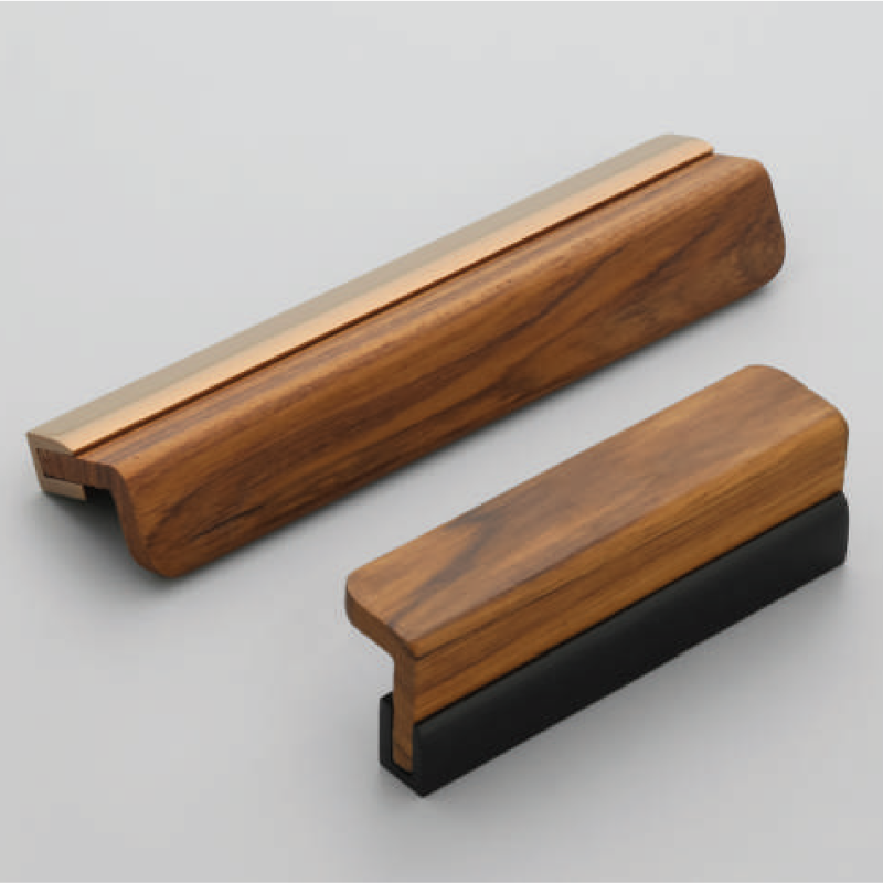 Aluminum & Wood Cabinet Handle - F - RAPID