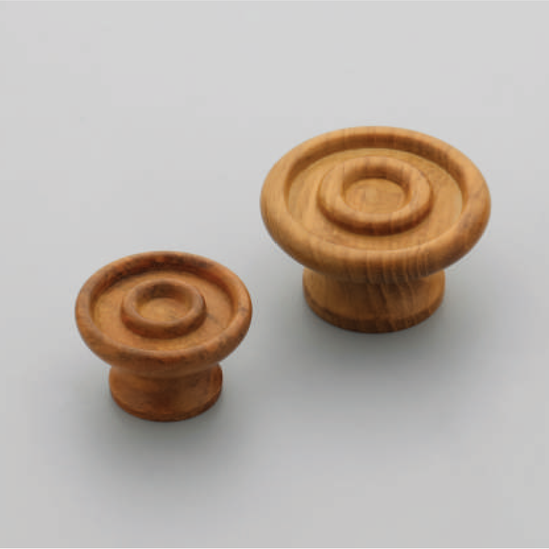 F-1686 Steam Beech Wood Concentric Circular Cabinet Knobs