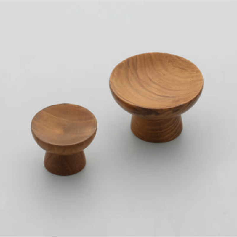 F-1688 Steam Beech Wood Round Saucer Cabinet Knobs