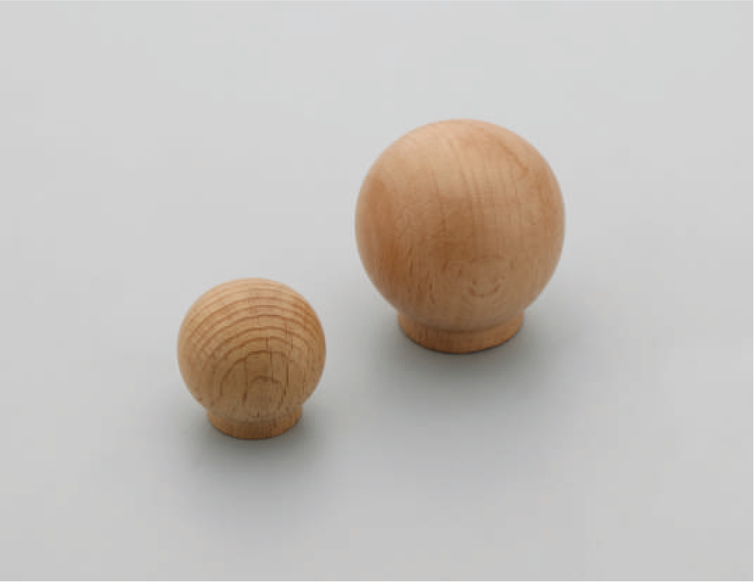 F-1690 Steam Beech Wood Spherical Cabinet Knobs