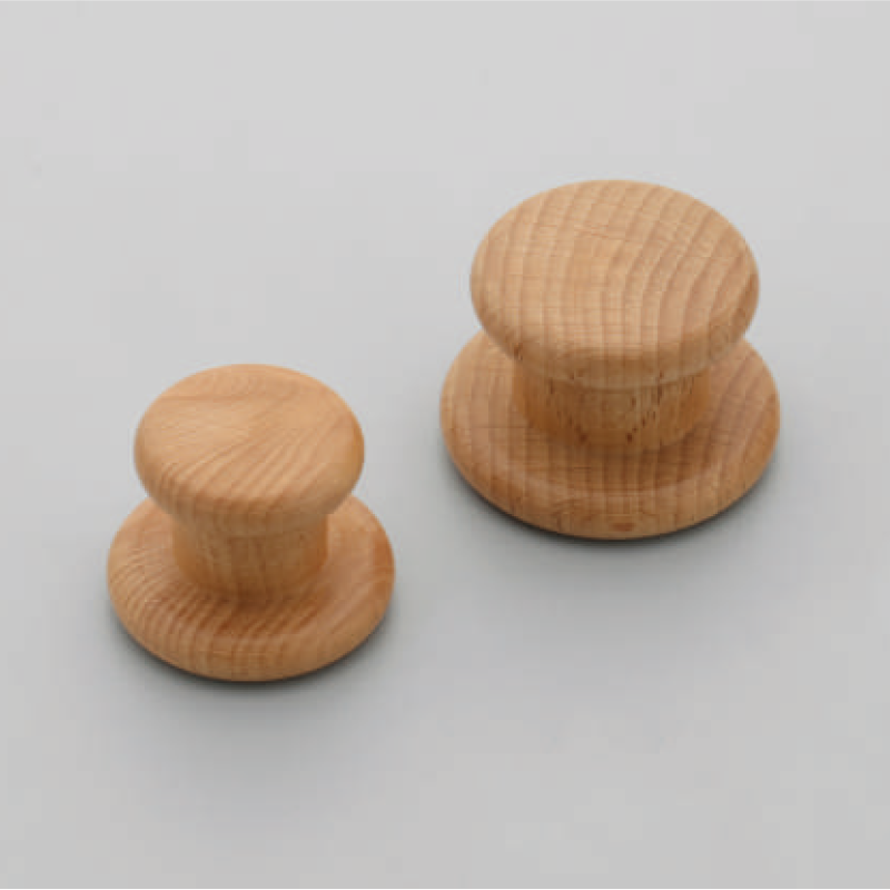 F-1692 Steam Beech Wood Round Cabinet Knobs