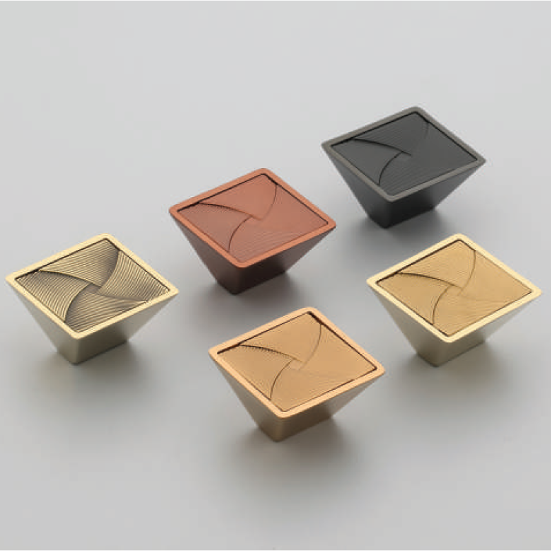 F-1642 Zinc Alloy Square Geometric Cabinet Knobs