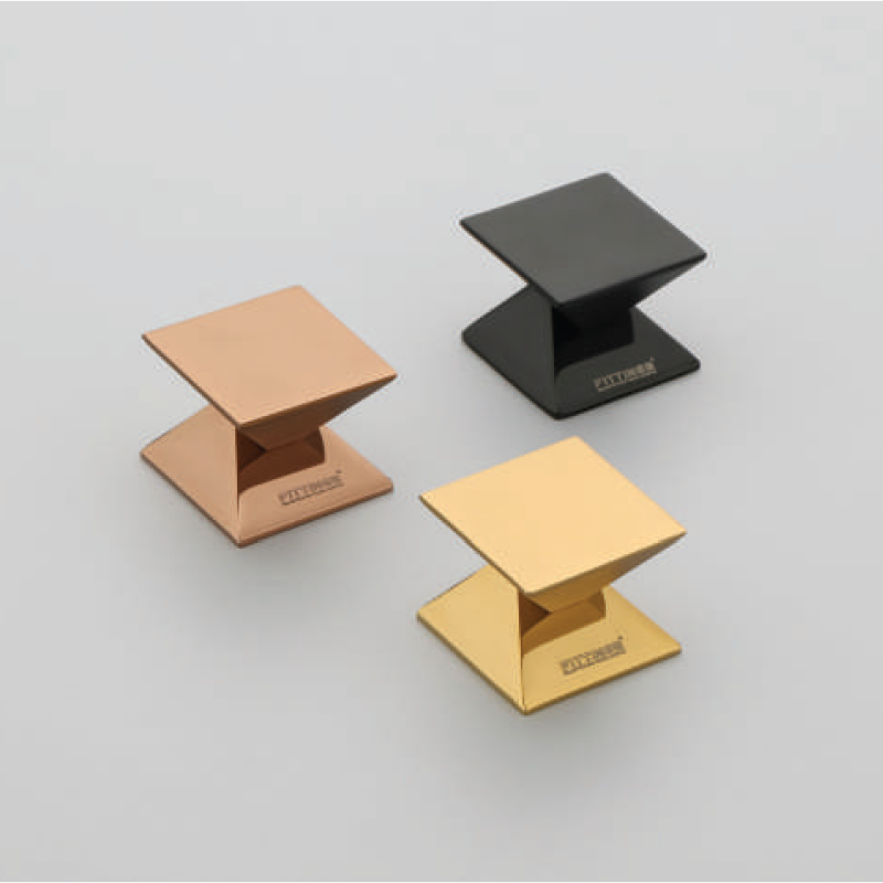 F-1653 Zinc Alloy Square Geometric Cabinet Knobs