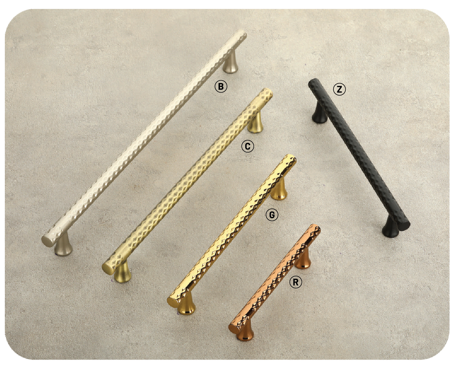 H-201 Textured Furniture Handle