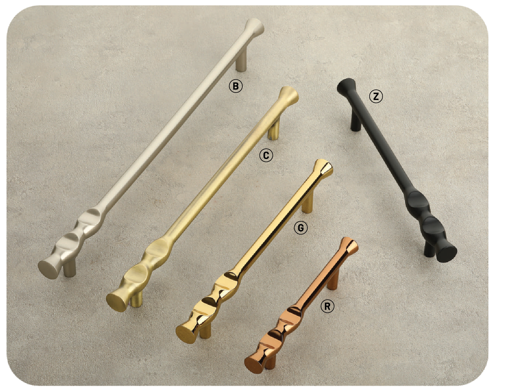 H-212 Decorative Twisted Cabinet Pull Handle