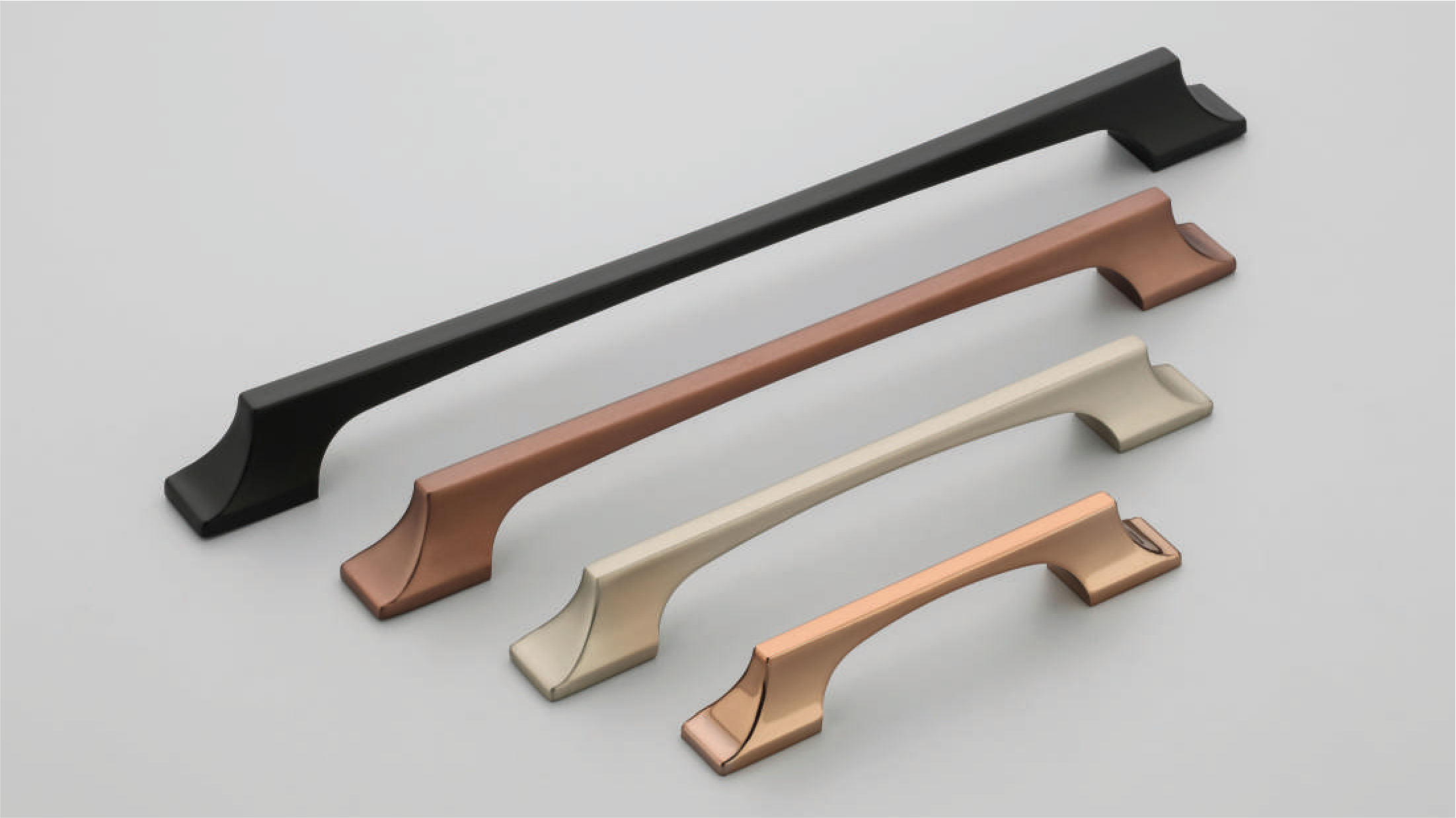 F-1307 Zinc Alloy Modern Angled Cabinet Handles