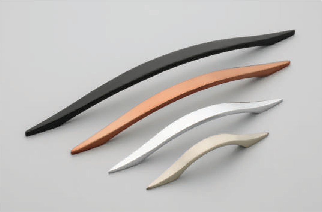 F-358 Zinc Alloy Curved Tapered Cabinet Handles