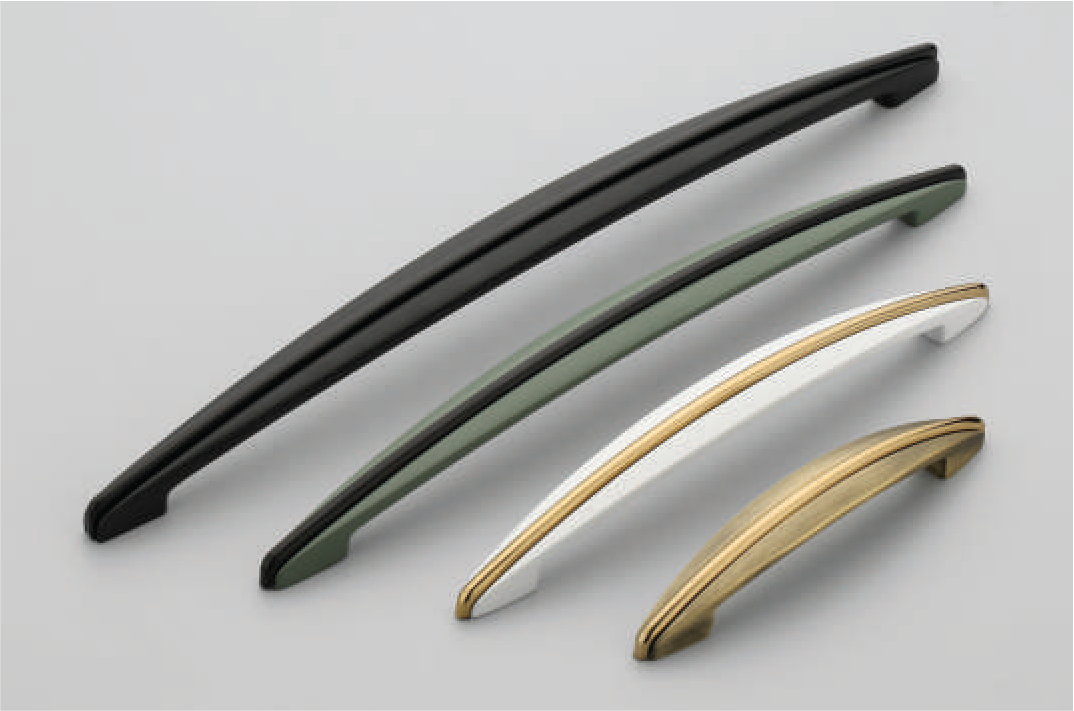 F-369 Zinc Alloy Modern Angled Cabinet Handles
