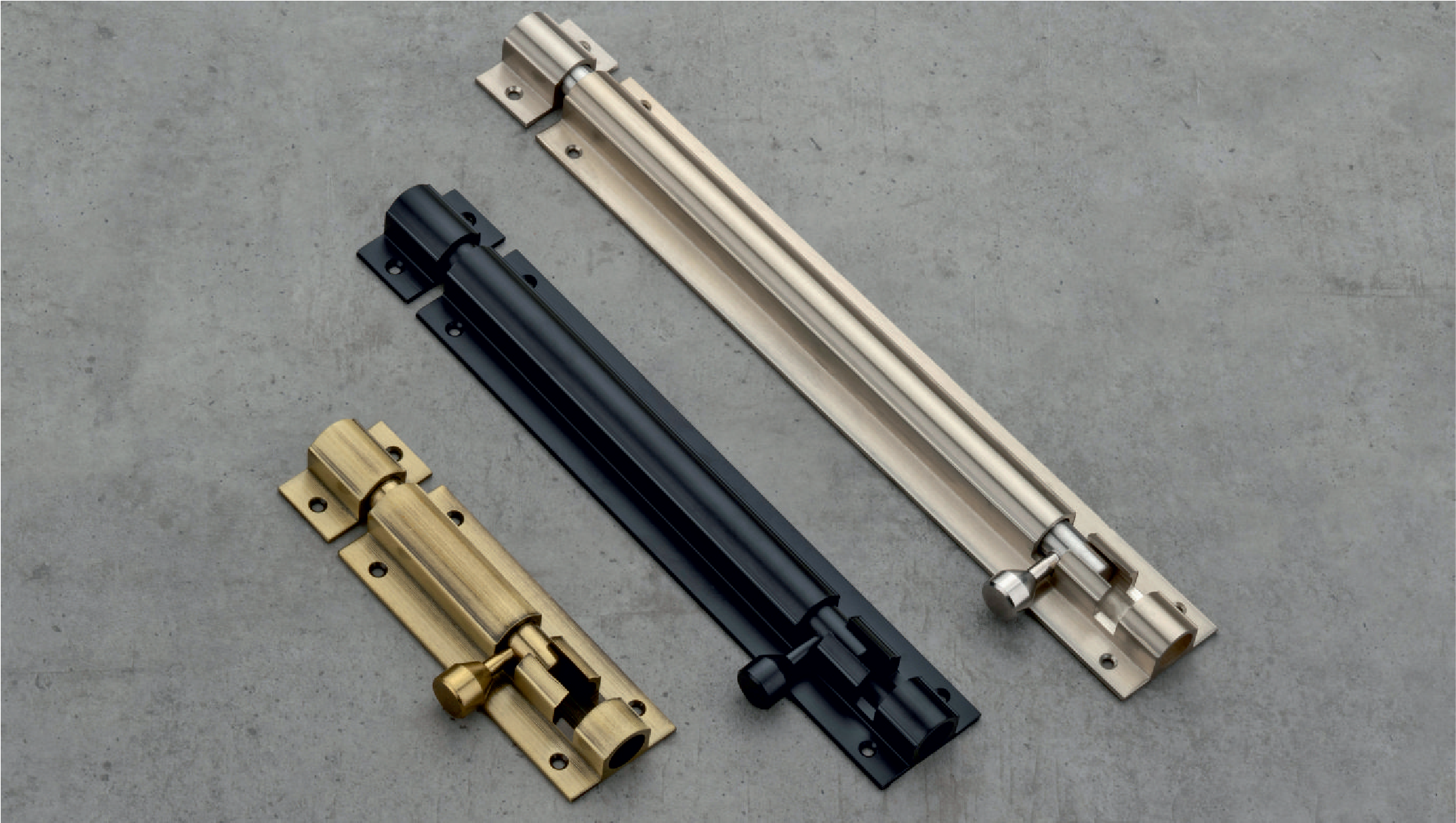 UC-903 Aluminium Cabinet Handle - SS Matt Black, Antique Brass