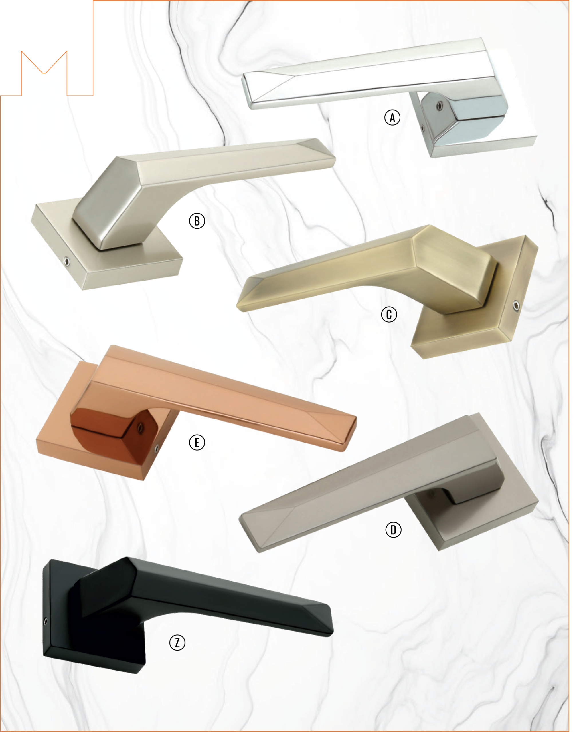 Premium Zinc Lever Door Handle - M-1005
