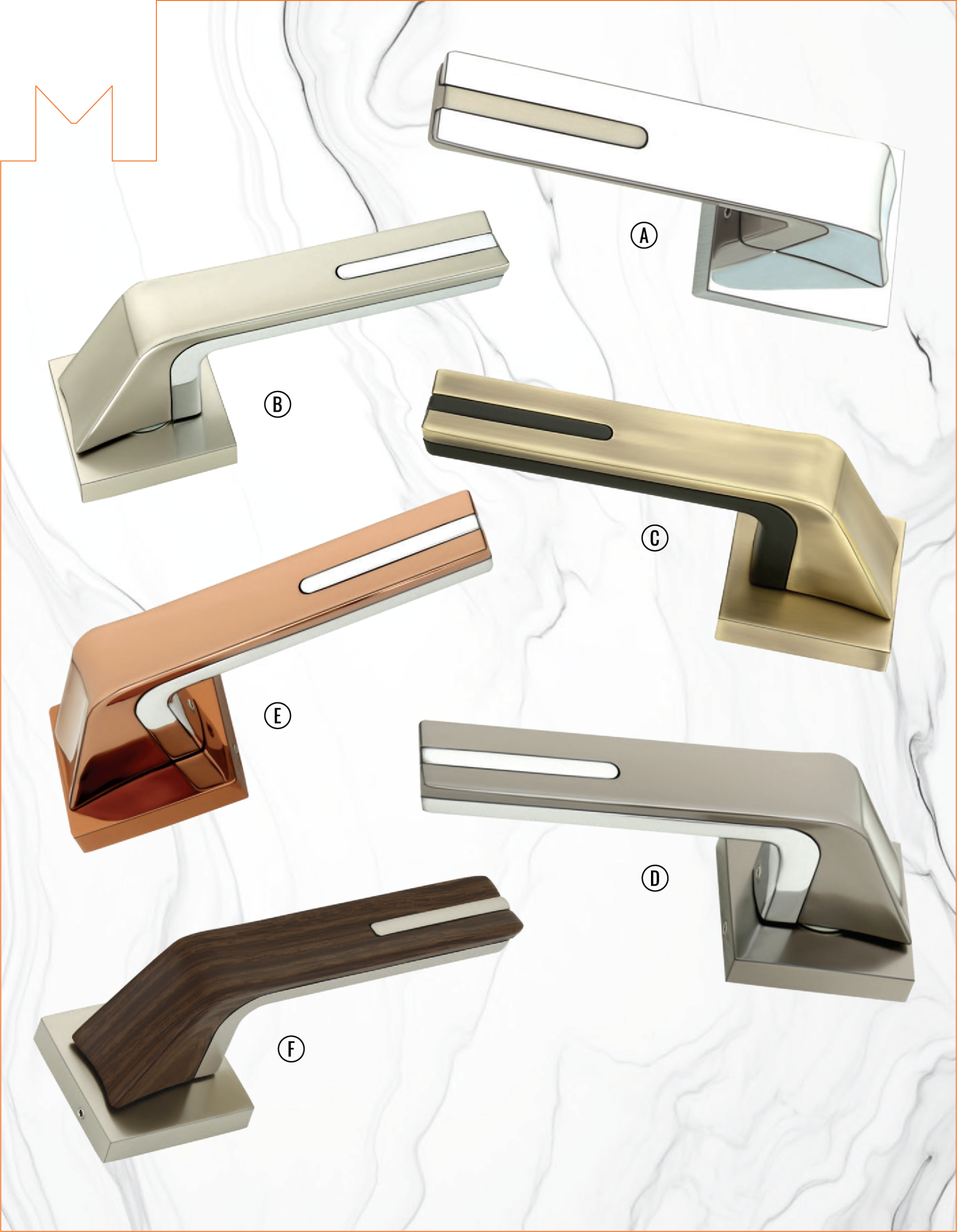 Premium Zinc Slotted Door Handle - M-1009