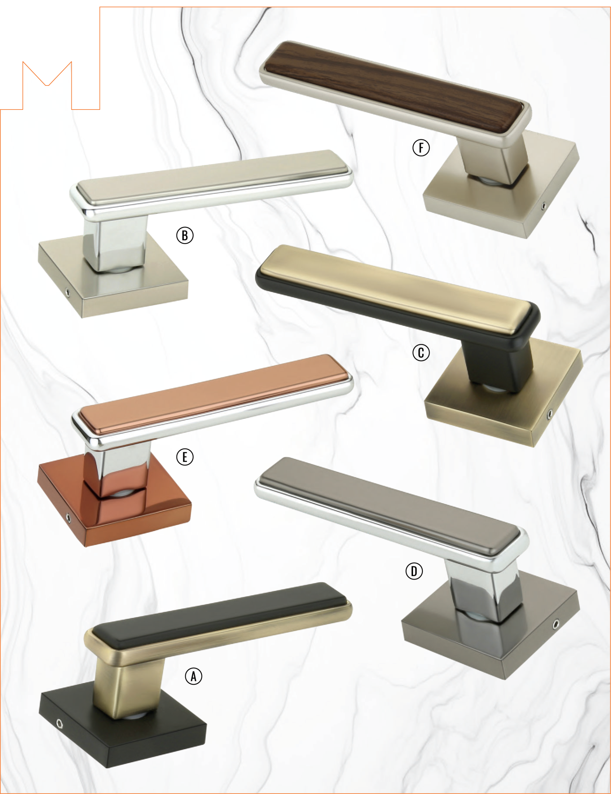 Premium Zinc Inset Panel Door Handle - M-1010
