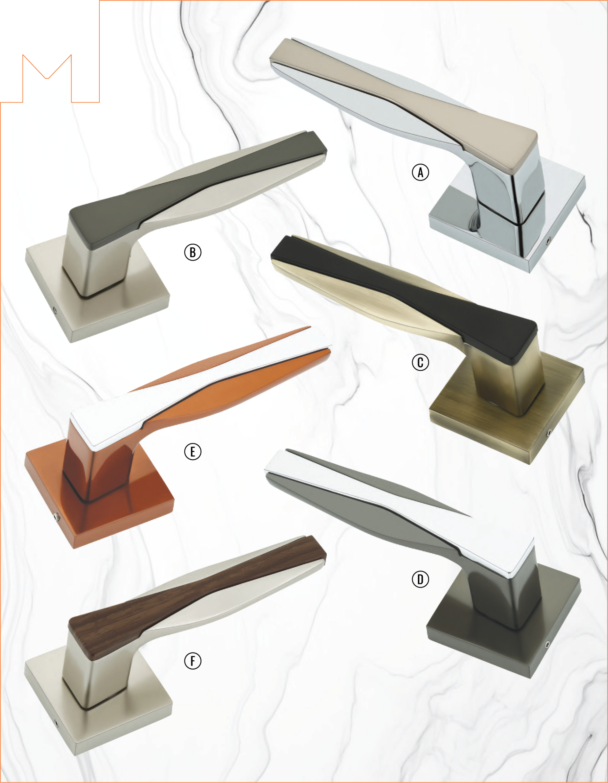 Premium Zinc Sculpted Door Handle - M-1021