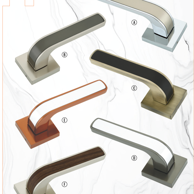 Premium Zinc Curved Inset Door Handle - M-1024