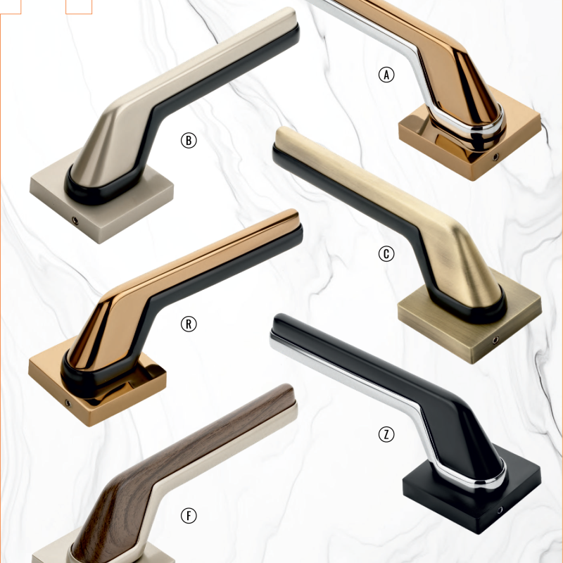 Premium Zinc Dual-Tone Door Handle - M-1028