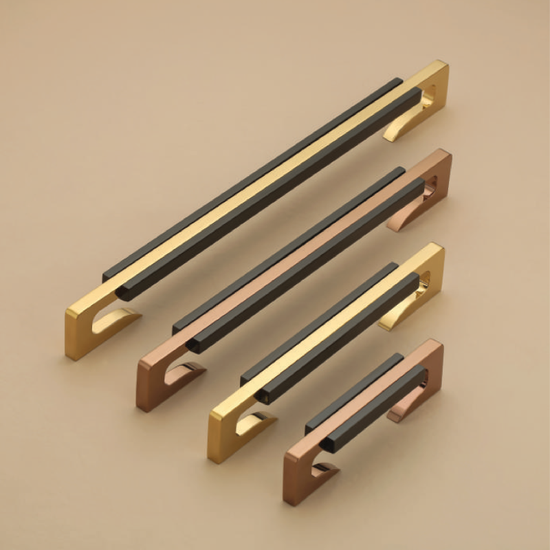 Aluminum Dual-Tone Sleek Cabinet Handle D-1023