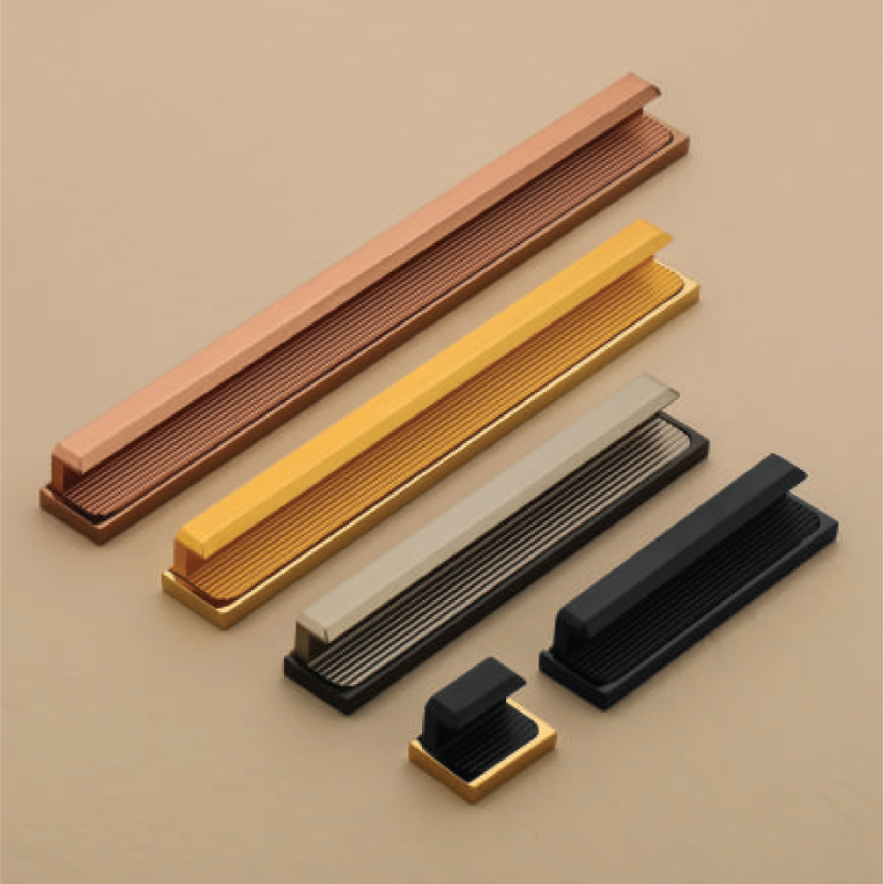 Aluminum Fluted Base Profile Handle D-1031