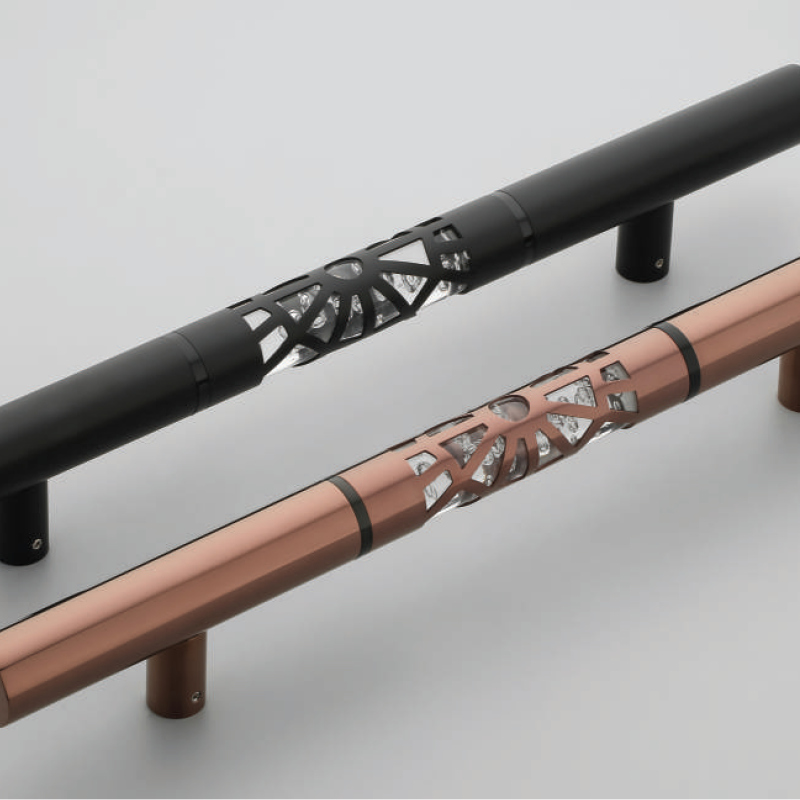 F-1229 Stainless Steel Cabinet Pull Handle - Black, PVD Rose Gold