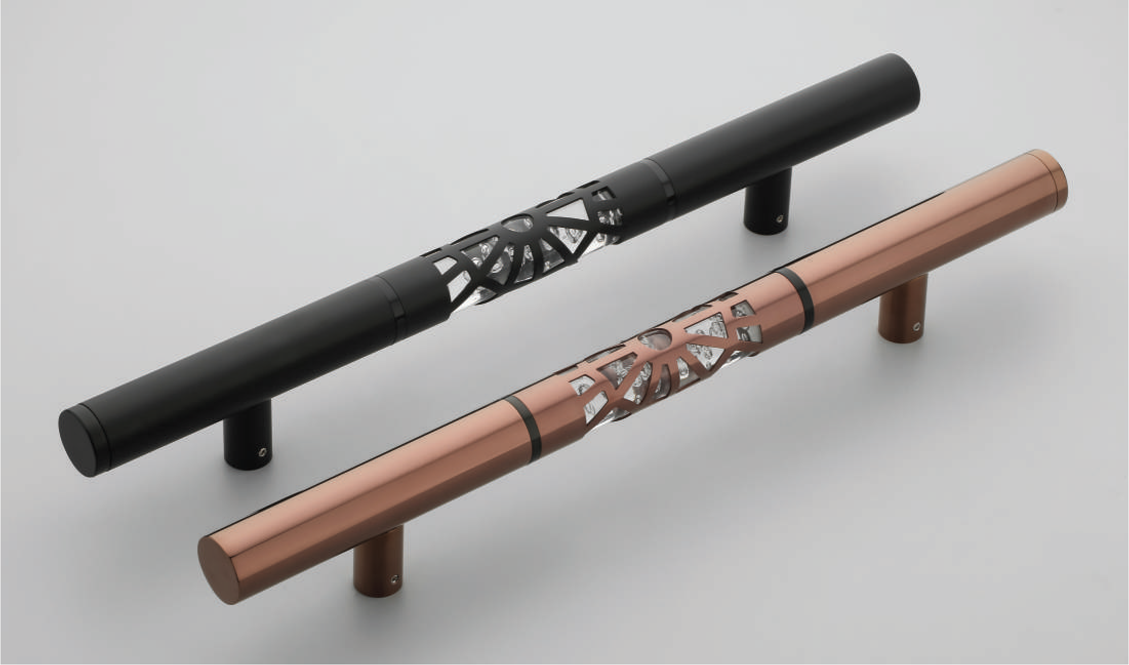 F-1229 Stainless Steel Cabinet Pull Handle - Black, PVD Rose Gold