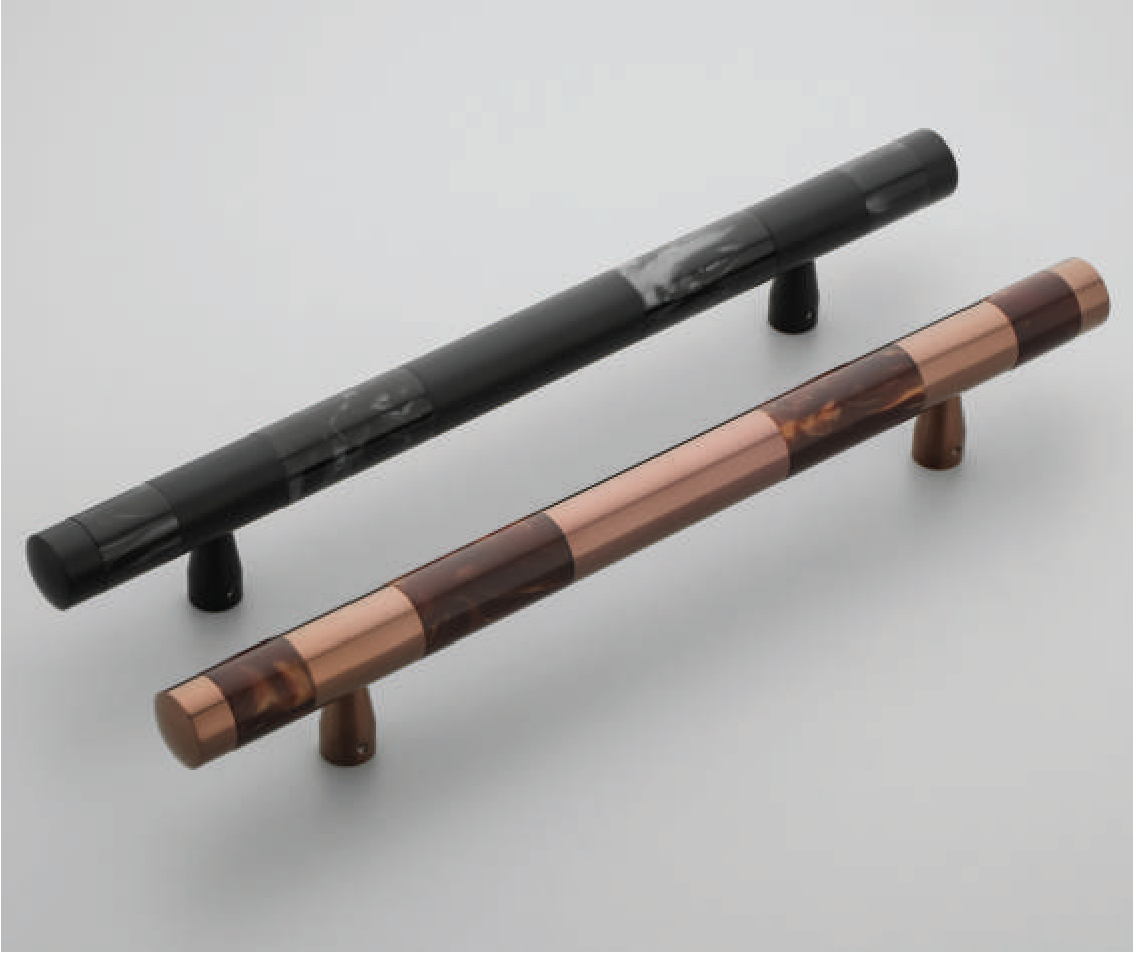 F-1233 Stainless Steel Cabinet Pull Handle - Black, PVD Rose Gold
