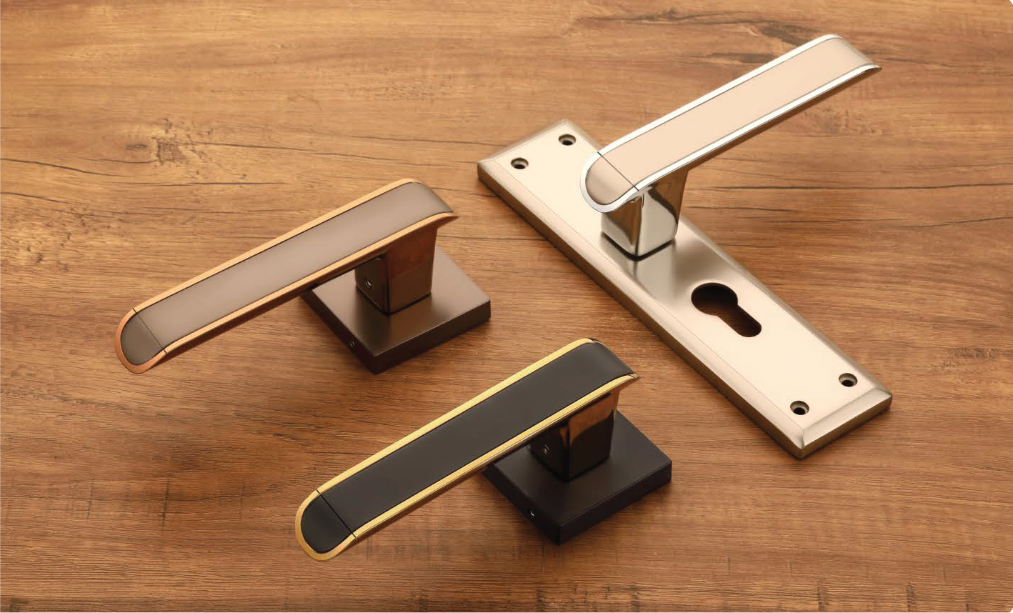 SM-2229 Lever Door Handle - Matt, Z-Black, Satin, PVD Gold
