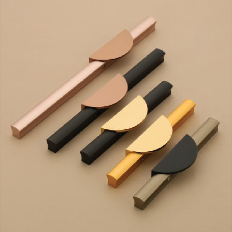D-1026 Modern Semi-Circle Accent Cabinet Handle - Multiple Sizes
