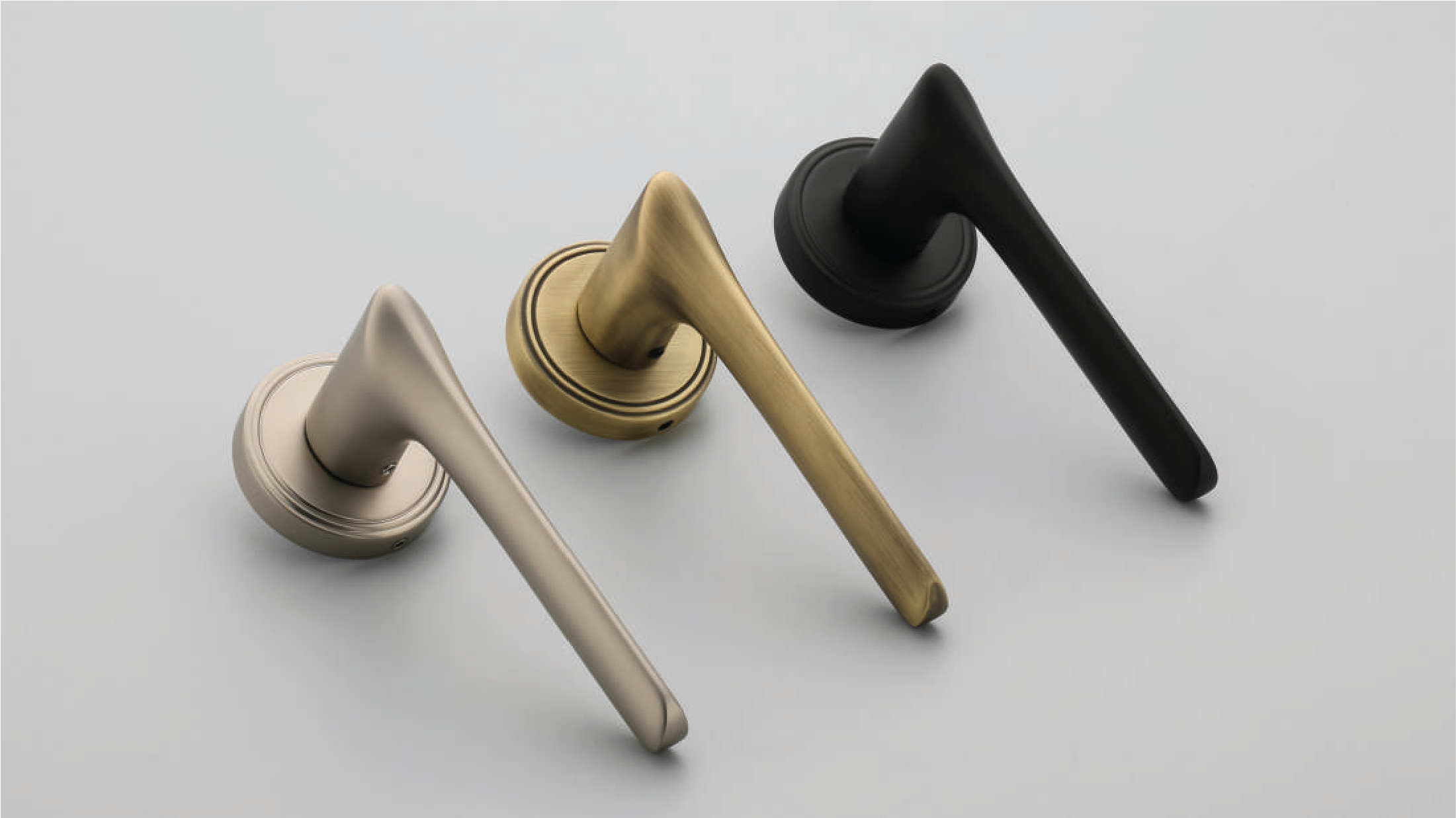 ZAMORA Lever Door Handle - SS Matt, Black Matt, Antique Matt