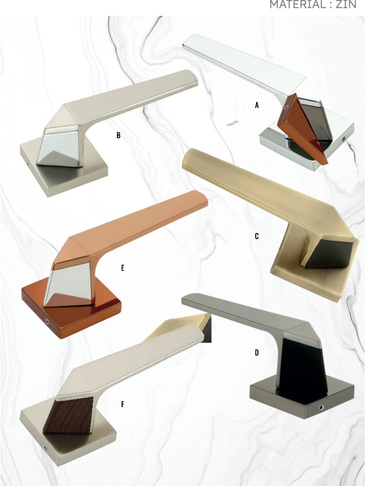 Premium Zinc Dual-Tone Door Handle - M-1002