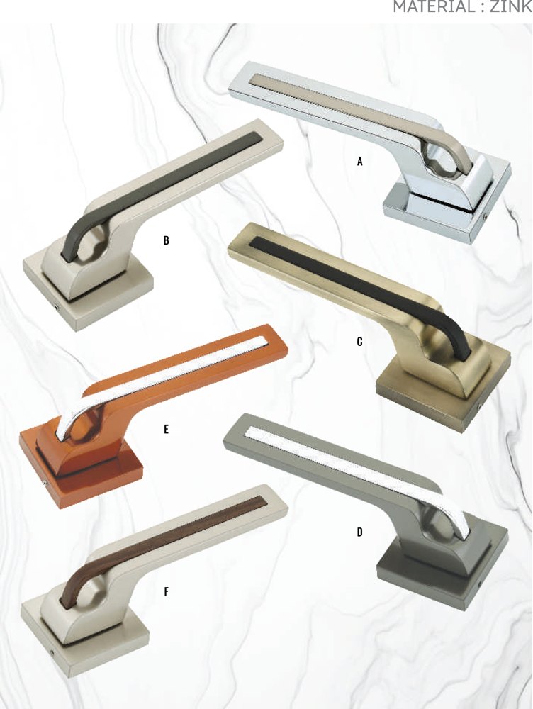 Premium Zinc Dual-Tone Door Handle - M-1020